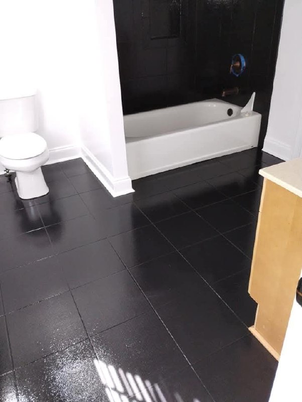 Painted bathroom